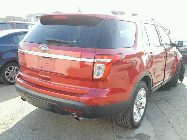 1FMHK7F84BGA68634 - 2011 FORD EXPLORER L RED photo 4