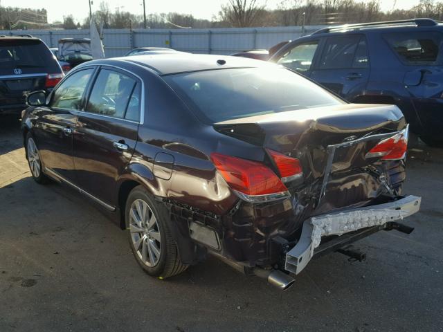 4T1BK3DBXBU410067 - 2011 TOYOTA AVALON BAS MAROON photo 3