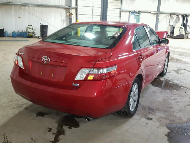 4T1BB46K18U058900 - 2008 TOYOTA CAMRY HYBR RED photo 4