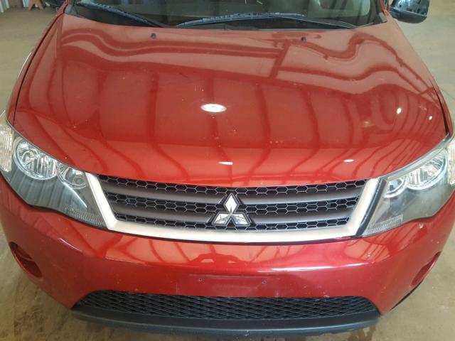 JA4LS21W48Z008142 - 2008 MITSUBISHI OUTLANDER RED photo 7