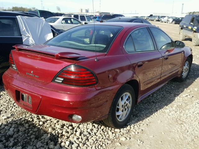 1G2NE52F74M561773 - 2004 PONTIAC GRAND AM S ბურგუნდია ფოტო 4