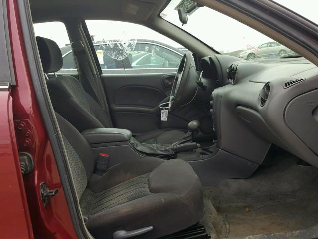 1G2NE52F74M561773 - 2004 PONTIAC GRAND AM S ბურგუნდია ფოტო 5