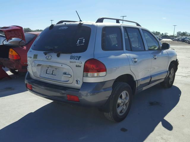 KM8SC13E65U974820 - 2005 HYUNDAI SANTA FE G SILVER photo 4