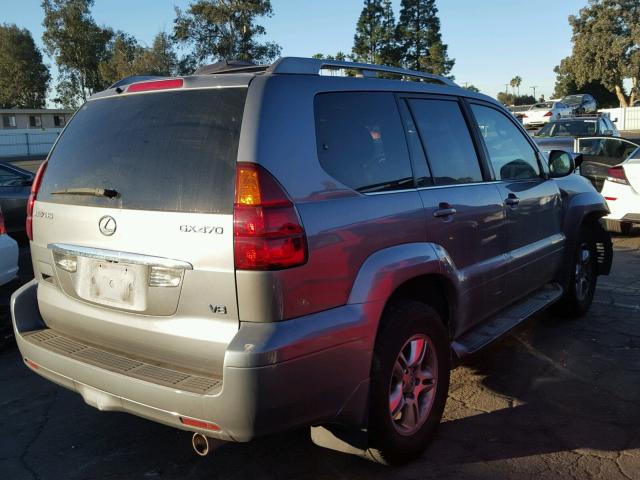 JTJBT20XX50094207 - 2005 LEXUS GX 470 GRAY photo 4