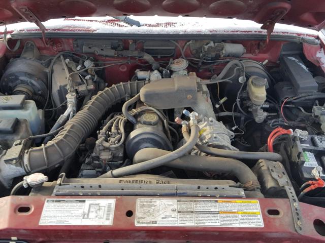 1FTYR10C8WPB44226 - 1998 FORD RANGER RED photo 7