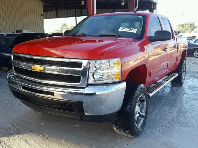 3GCPKSE76DG259071 - 2013 CHEVROLET SILVERADO RED photo 2