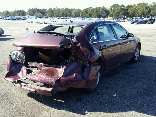 2G1WB58K779190895 - 2007 CHEVROLET IMPALA LS MAROON photo 4