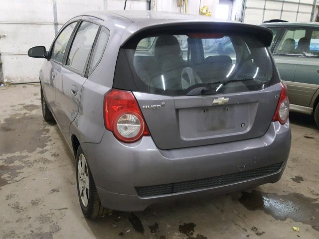 KL1TD66E49B339389 - 2009 CHEVROLET AVEO LS SILVER photo 3