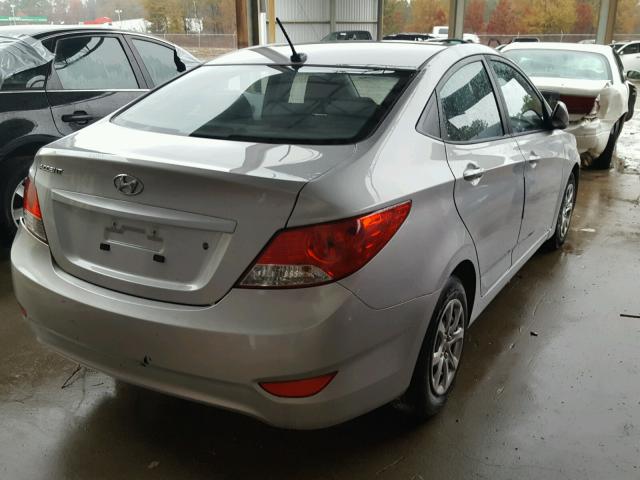 KMHCT4AE6EU628131 - 2014 HYUNDAI ACCENT GLS SILVER photo 4