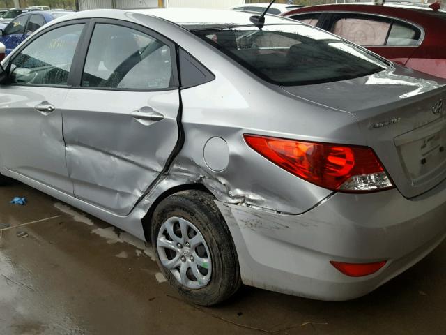 KMHCT4AE6EU628131 - 2014 HYUNDAI ACCENT GLS SILVER photo 9