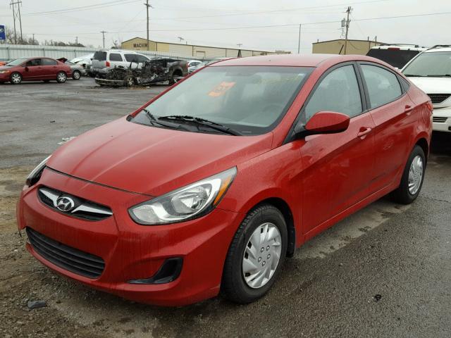 KMHCT4AE5DU282202 - 2013 HYUNDAI ACCENT GLS RED photo 2