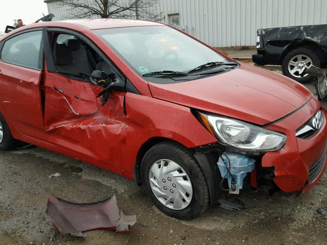 KMHCT4AE5DU282202 - 2013 HYUNDAI ACCENT GLS RED photo 9