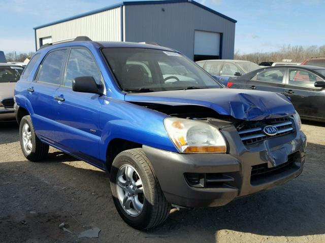 KNDJE723077396521 - 2007 KIA SPORTAGE E BLUE photo 1