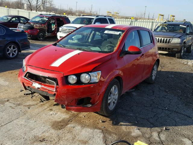 1G1JD6SH5C4223333 - 2012 CHEVROLET SONIC LT RED photo 2