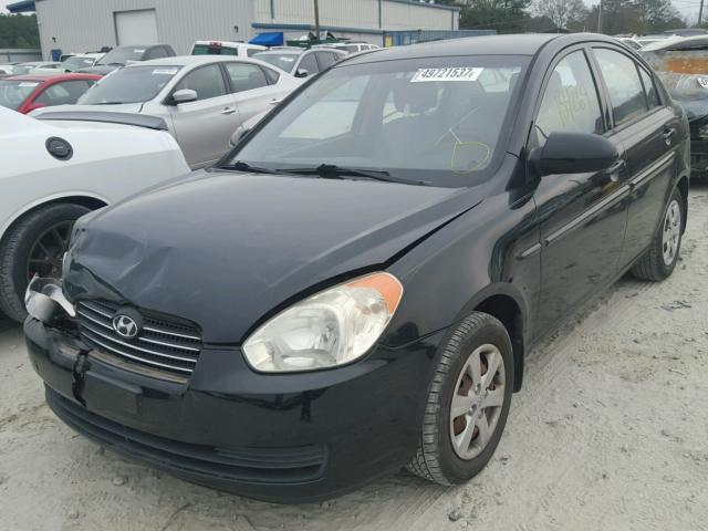 KMHCN46C28U280480 - 2008 HYUNDAI ACCENT GLS BLACK photo 2