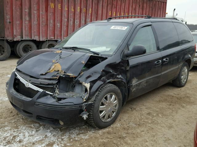 2A8GP64L67R314780 - 2007 CHRYSLER TOWN & COU BLACK photo 2