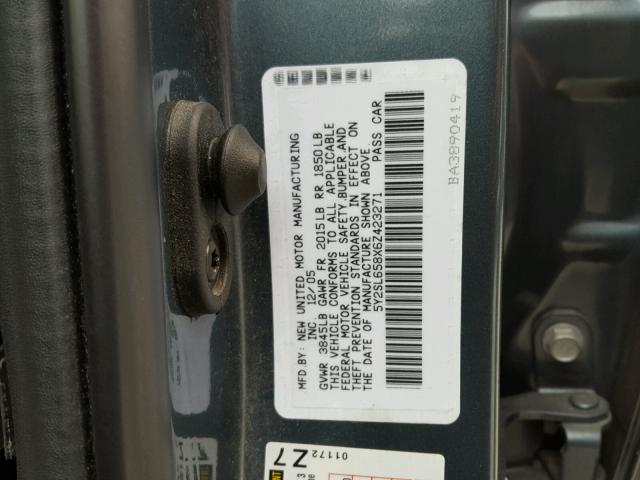 5Y2SL658X6Z423271 - 2006 PONTIAC VIBE BLUE photo 10