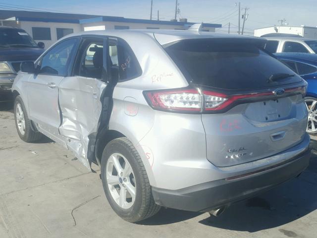 2FMTK3G95FBC32643 - 2015 FORD EDGE SE GRAY photo 3