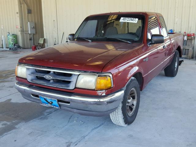 1FTCR14U5VPA85423 - 1997 FORD RANGER SUP BURGUNDY photo 2