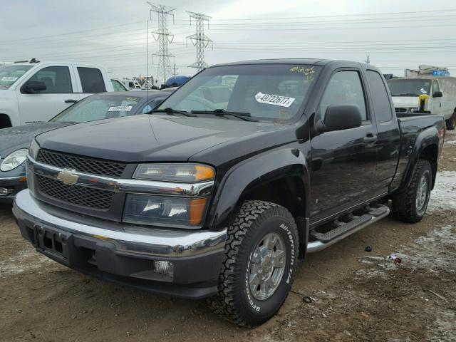 1GCDT19E078163028 - 2007 CHEVROLET COLORADO BLACK photo 2