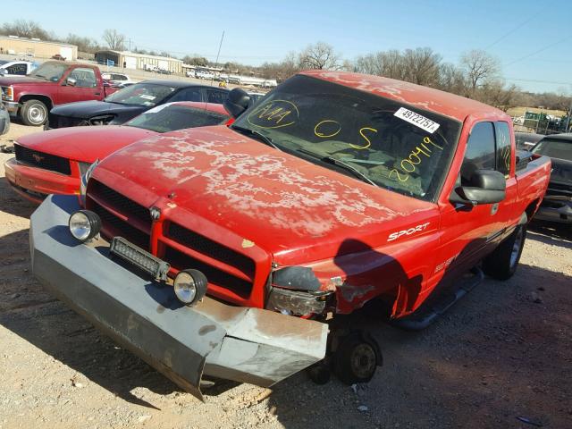 3B7HF13Z71G200419 - 2001 DODGE RAM 1500 RED photo 2