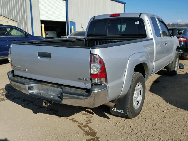 5TFUX4EN7DX020929 - 2013 TOYOTA TACOMA ACC SILVER photo 4