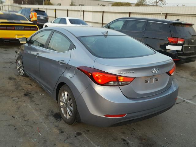 5NPDH4AE6FH550035 - 2015 HYUNDAI ELANTRA SE SILVER photo 3