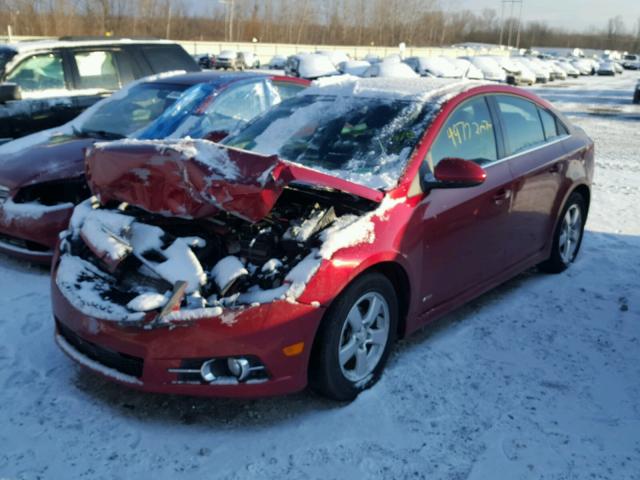 1G1PF5SC2C7328798 - 2012 CHEVROLET CRUZE LT RED photo 2