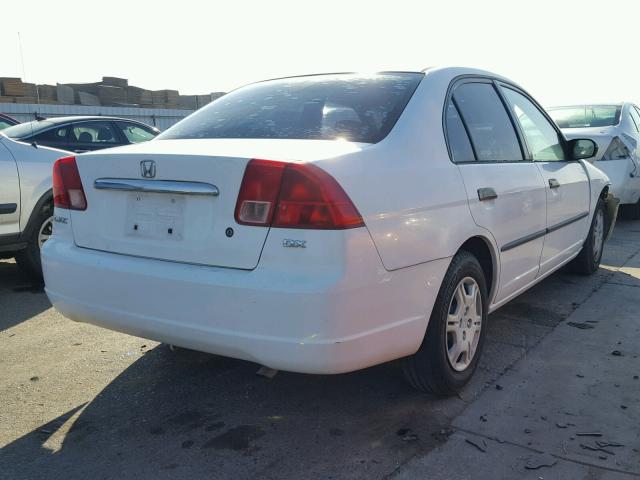 2HGES16211H590562 - 2001 HONDA CIVIC DX WHITE photo 4