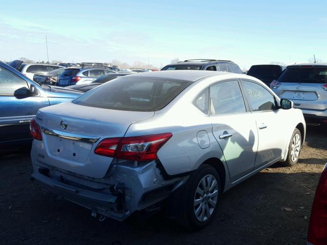 3N1AB7AP2HY279362 - 2017 NISSAN SENTRA S SILVER photo 4