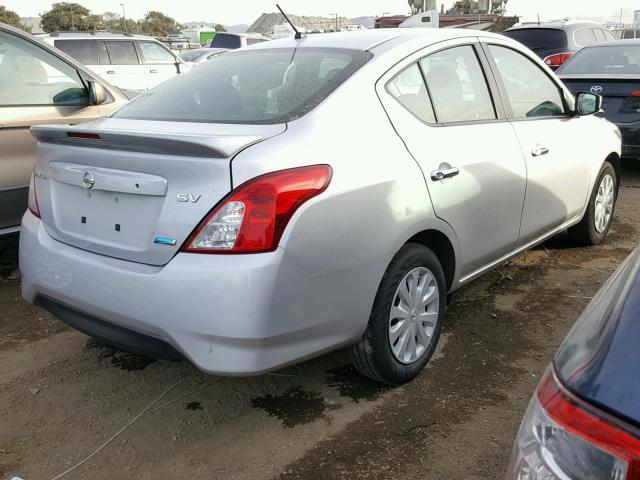 3N1CN7AP0GL903798 - 2016 NISSAN VERSA S SILVER photo 4