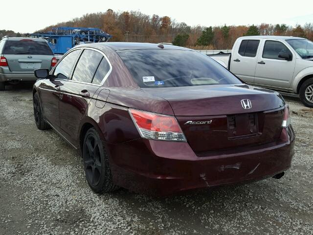 JHMCP26869C003321 - 2009 HONDA ACCORD EXL MAROON photo 3