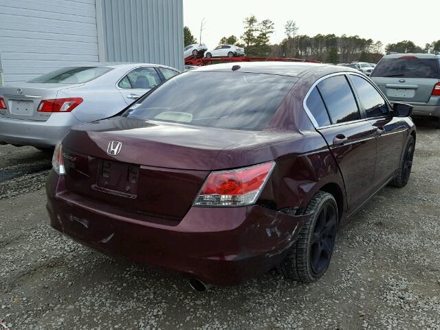 JHMCP26869C003321 - 2009 HONDA ACCORD EXL MAROON photo 4