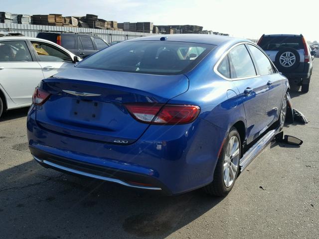 1C3CCCAB0FN630719 - 2015 CHRYSLER 200 LIMITE BLUE photo 4