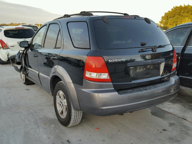 KNDJD733545223537 - 2004 KIA SORENTO EX BLACK photo 3