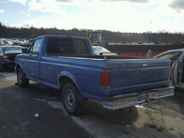 1FTDF15Y1NLA07243 - 1992 FORD F150 BLUE photo 3