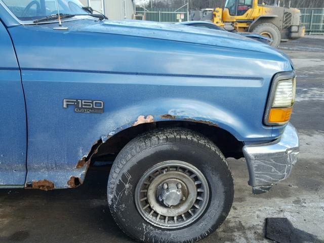 1FTDF15Y1NLA07243 - 1992 FORD F150 BLUE photo 9