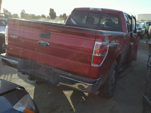 1FTPX14V89FB49546 - 2009 FORD F150 SUPER RED photo 4