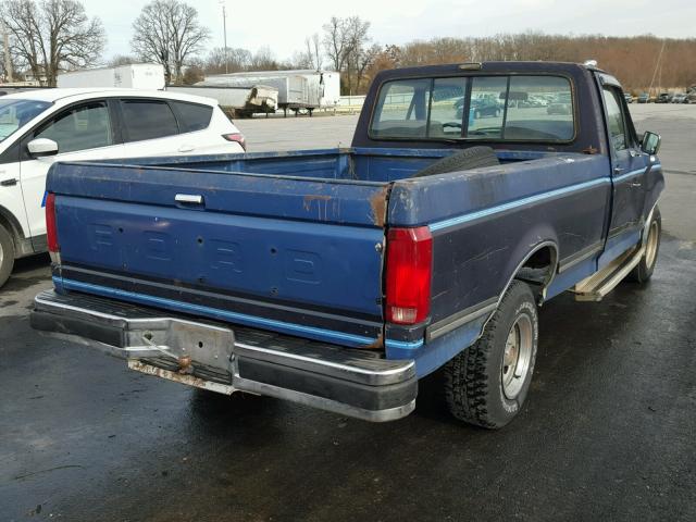 1FTDF15Y6KKA52874 - 1989 FORD F150 BLUE photo 4