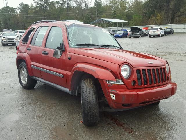 1J4GK48K37W713840 - 2007 JEEP LIBERTY SP RED photo 1