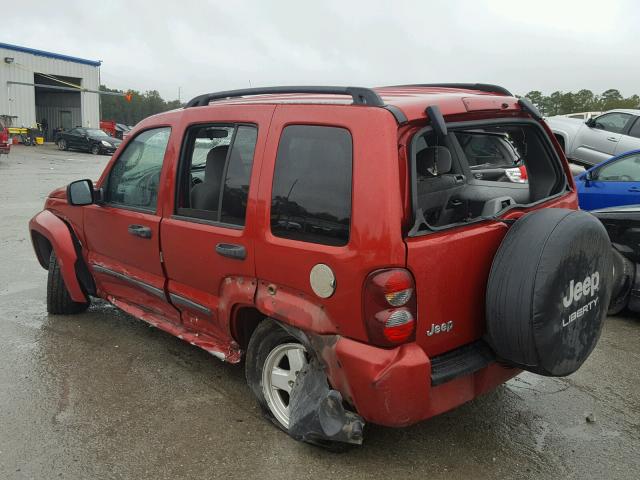 1J4GK48K37W713840 - 2007 JEEP LIBERTY SP RED photo 3