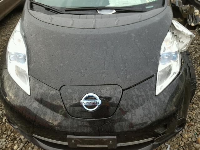 1N4AZ0CPXFC301990 - 2015 NISSAN LEAF S BLACK photo 7