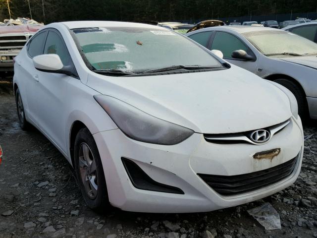 5NPDH4AE9EH465172 - 2014 HYUNDAI ELANTRA SE WHITE photo 1