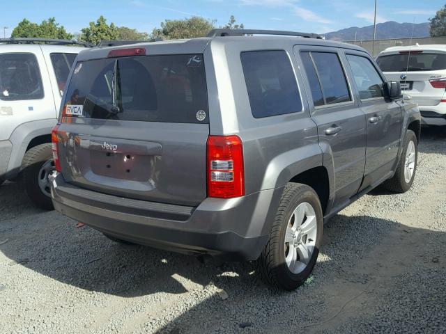 1C4NJPBB4ED564180 - 2014 JEEP PATRIOT SP GRAY photo 4