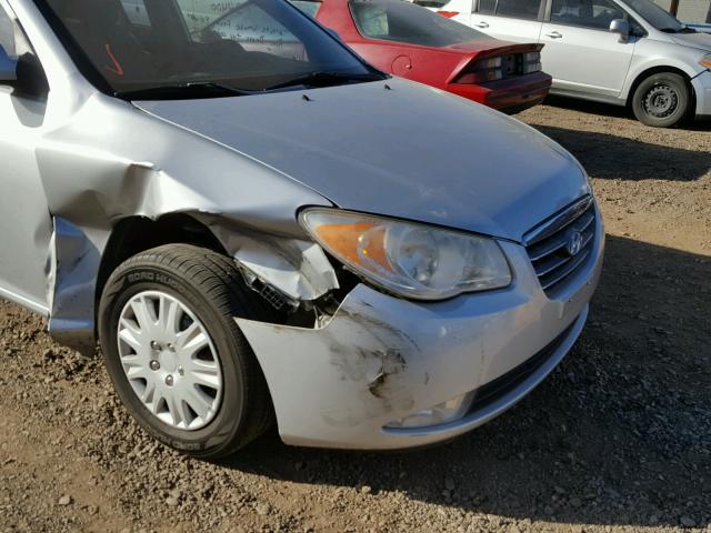 KMHDU46D48U307436 - 2008 HYUNDAI ELANTRA GL SILVER photo 9