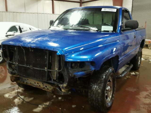 1B7HF16Y5XS168462 - 1999 DODGE RAM 1500 BLUE photo 2