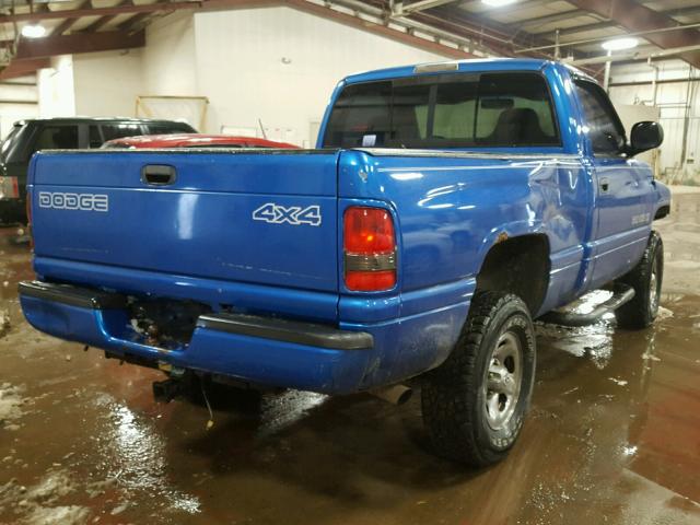 1B7HF16Y5XS168462 - 1999 DODGE RAM 1500 BLUE photo 4