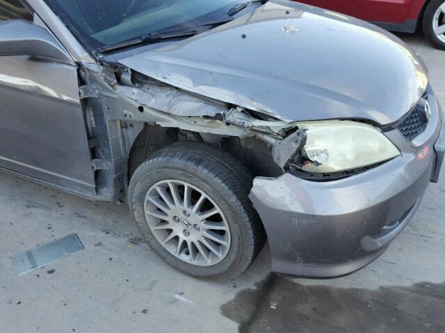 1HGEM22915L049376 - 2005 HONDA CIVIC EX ნაცრისფერი ფოტო 10