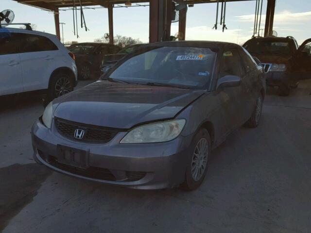 1HGEM22915L049376 - 2005 HONDA CIVIC EX GRAY photo 2