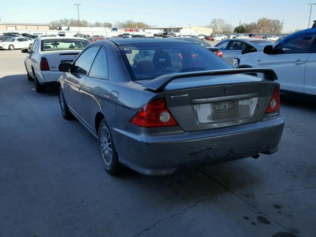 1HGEM22915L049376 - 2005 HONDA CIVIC EX ნაცრისფერი ფოტო 3